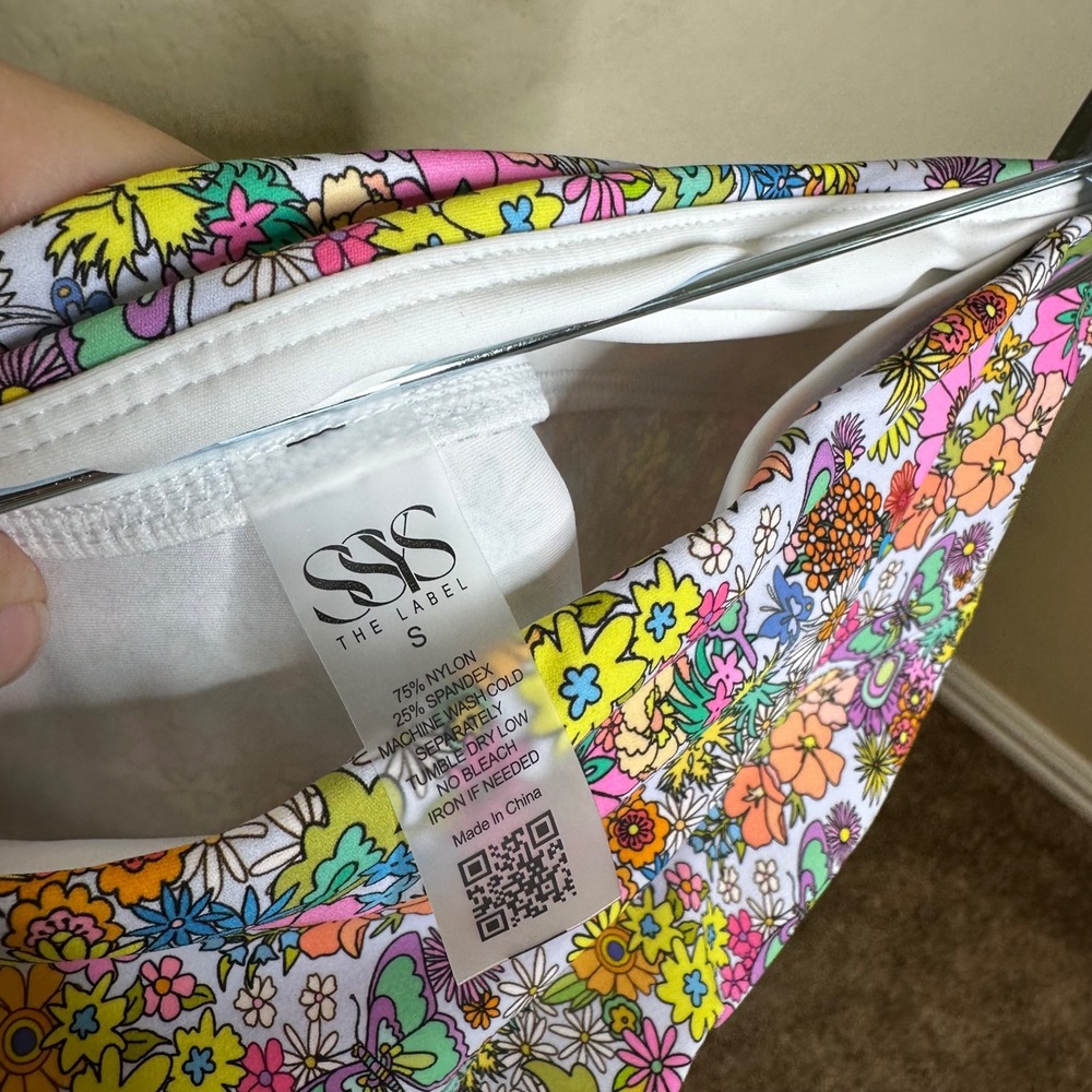SSYS The Label Floral Butterfly High Waisted Leggings Small Boho Hippie Yoga - Picture 7 of 7